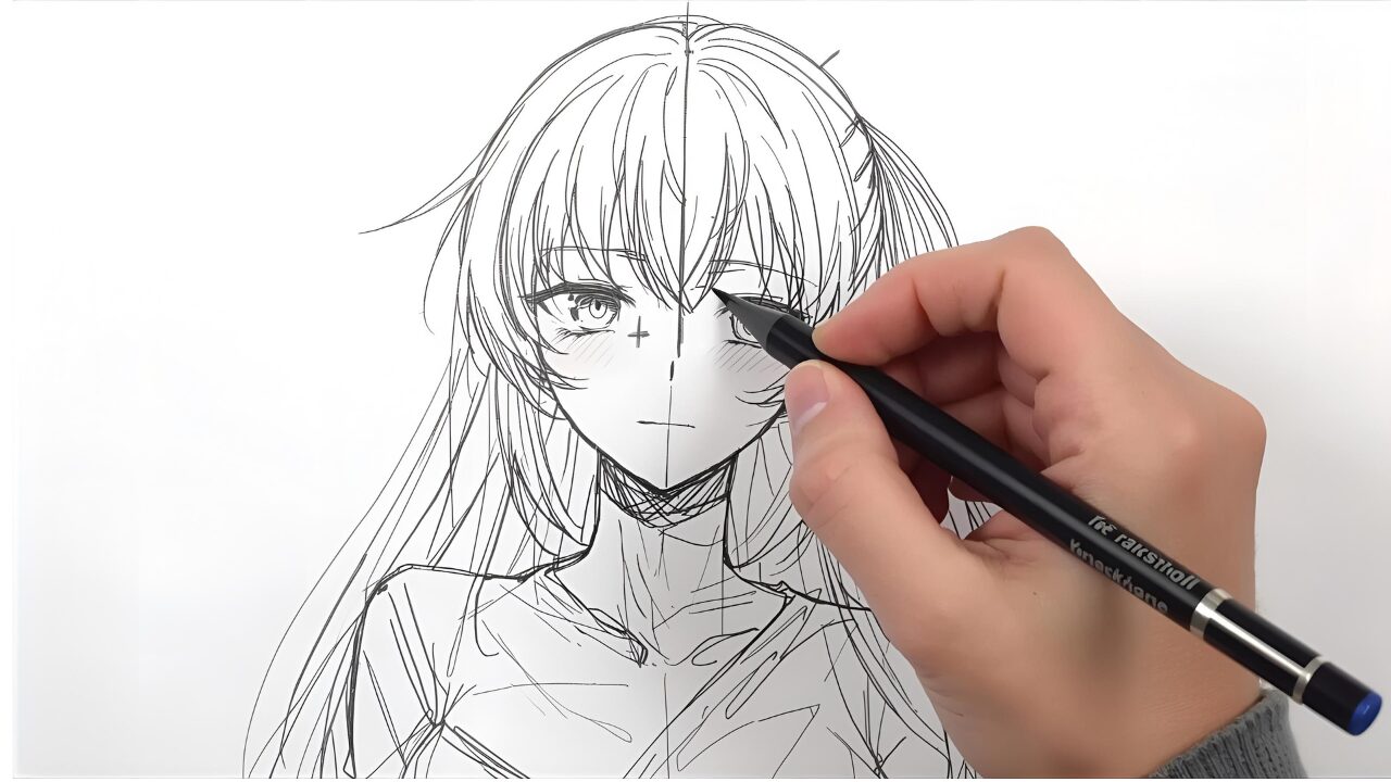 線を選びながら、線画を描く